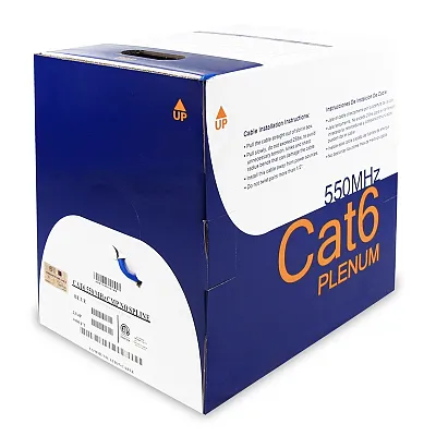 Wavenet CAT6E-PLEN-RB-BL 6E04Upbl3N Cat6E Plenum 600Mhz Blue