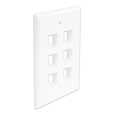 Wavenet FACE-6-WH Fp06Pwh 6 Port Face Plate White