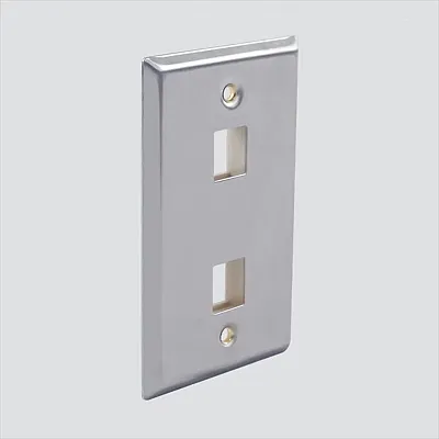Wavenet SSFP-02P 2 Port Single Gang Stainless Plate