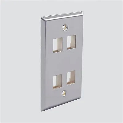 Wavenet SSFP-04P 4 Port Single Gang Stainless Plate
