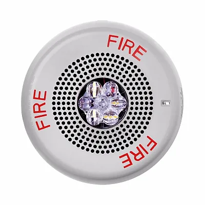 Wheelock ELSPSTWC Eluxa,Led Hf Spkr Strb,Wht,Ceiling, 24Vd