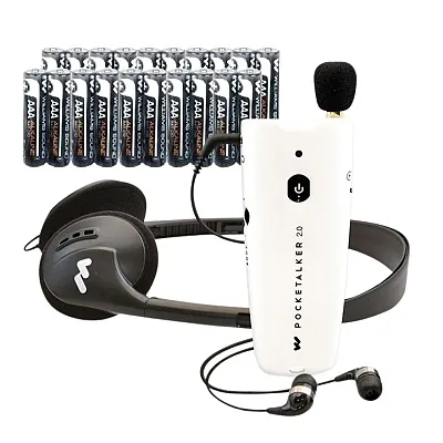 Williams Sound Pocketalker 2.0 Personal Amplifier | Year Supply of Batteries PK