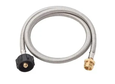 FLAME KING SSQCC1LB Steel Braided Hose With Regulator