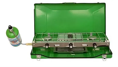 FLAME KING YSNBBQ136 Portable 3 Burner Propane Gas Campi