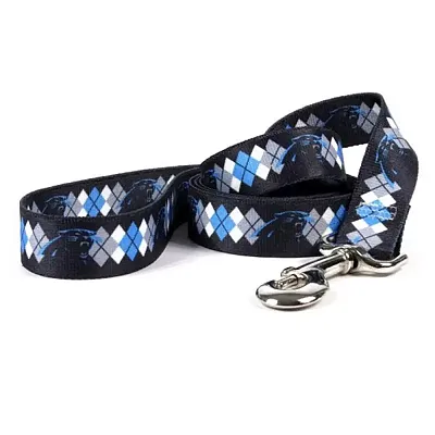Little Earth Productions Carolina Panthers Argyle Nylon Leash - Large