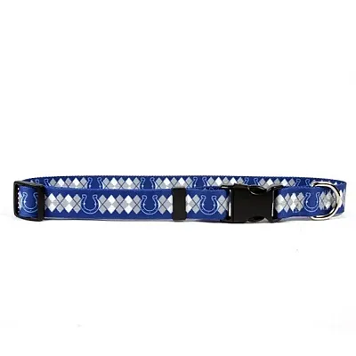 Little Earth Productions Indianapolis Colts Argyle Nylon Collar - Medium