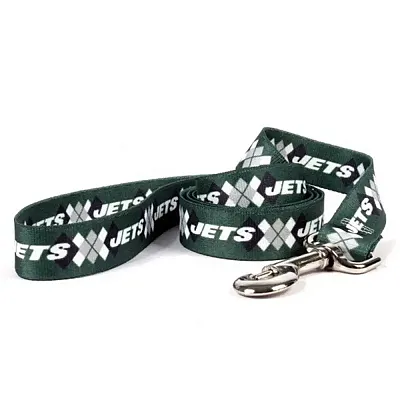 Little Earth Productions New York Jets Argyle Nylon Leash - S/M