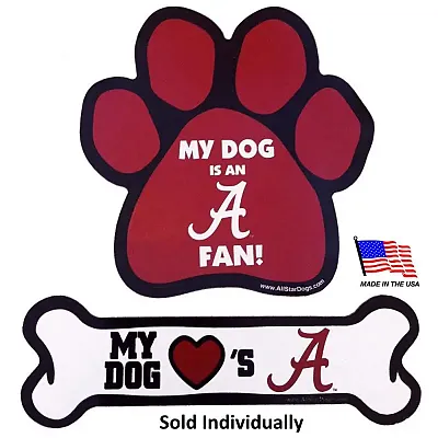 All Star Dogs Alabama Crimson Tide Car Magnets - Paw