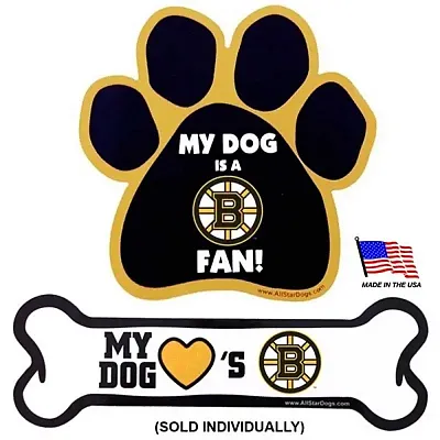 All Star Dogs Boston Bruins Car Magnets - Paw