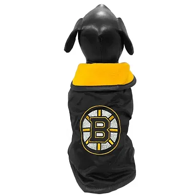 All Star Dogs Boston Bruins Weather-Resistant Blanket Pet Coat - Large