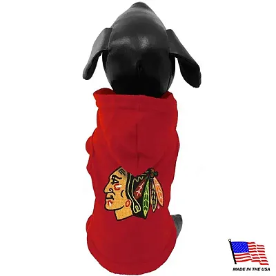 All Star Dogs Chicago Blackhawks Pet Hoodie - X-Small