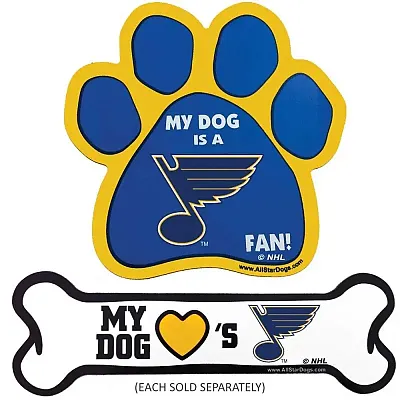 All Star Dogs St. Louis Blues Car Magnets - Bone
