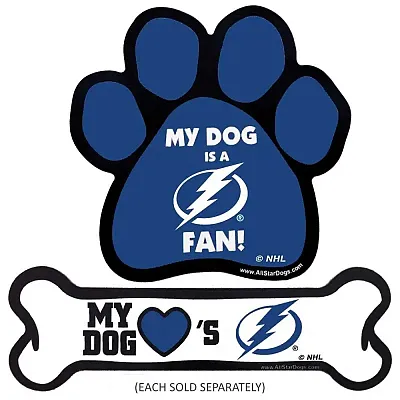 All Star Dogs Tampa Bay Lightning Car Magnets - Bone