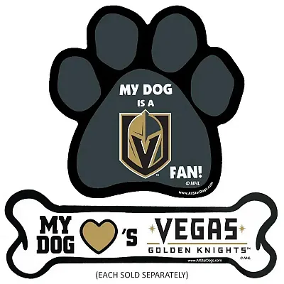All Star Dogs Vegas Golden Knights Car Magnets - Paw