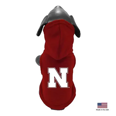 All Star Dogs Nebraska Huskers Polar Fleece Pet Hoodie - Small