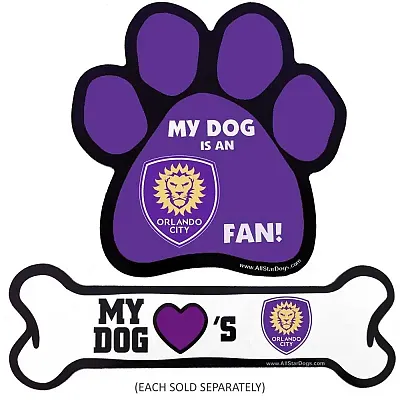 All Star Dogs Orlando City SC Car Magnets - Bone