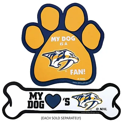 All Star Dogs Nashville Predators Car Magnets - Bone