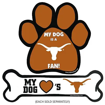 All Star Dogs Texas Longhorns Car Magnets - Paw