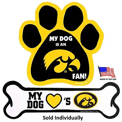 All Star Dogs Iowa Hawkeyes Car Magnets - Paw