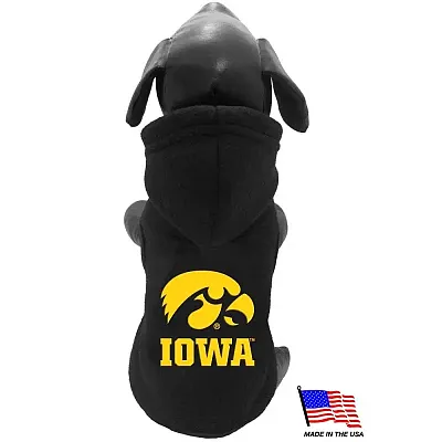 All Star Dogs Iowa Hawkeyes Polar Fleece Pet Hoodie - Medium