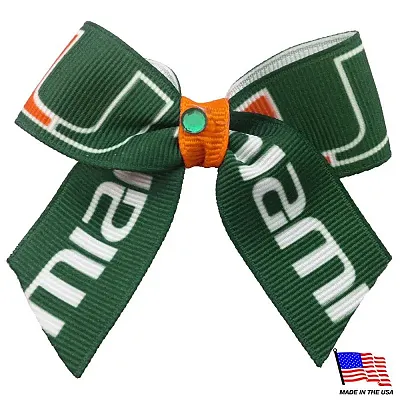 All Star Dogs Miami Hurricanes Pet Hair Bow
