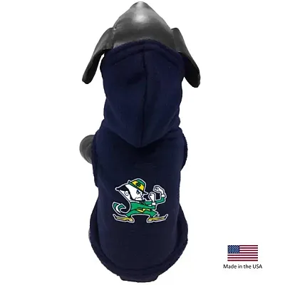 All Star Dogs Notre Dame Leprechaun Polar Fleece Pet Hoodie - Small