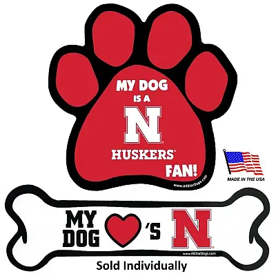 All Star Dogs Nebraska Huskers Car Magnets - Paw