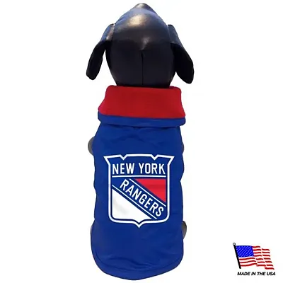 All Star Dogs New York Rangers Weather-Resistant Blanket Coat - XS