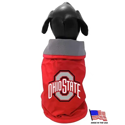 All Star Dogs Ohio State Weather-Resistant Blanket Pet Coat - Large