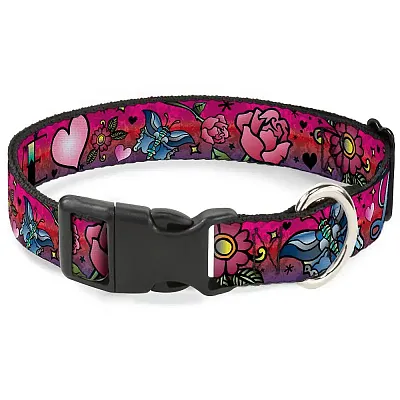 Buckle-Down Buckle-Down Love Love Pink Pet Collar - Large