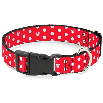 Buckle-Down Buckle-Down Minnie Mouse Polka Dot Pet Collar - Medium