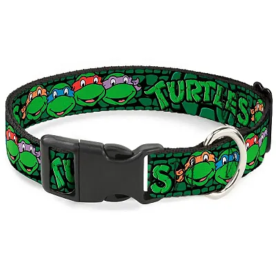 Buckle-Down Buckle-Down Classic TMNT Group Faces Pet Collar - Medium