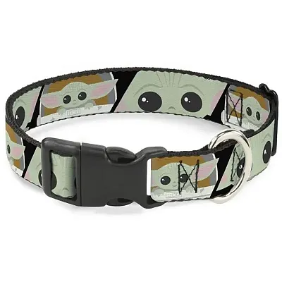 Buckle-Down Star Wars The Mandalorian The Child Chibi Face Pet Collar - Medium