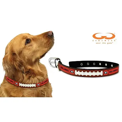 GameWear Georgia Bulldogs Leather Football Collar - Toy