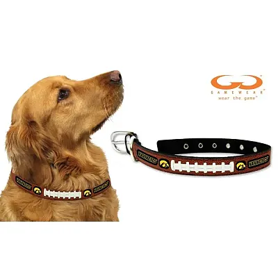 GameWear Iowa Hawkeyes Leather Football Collar - Toy