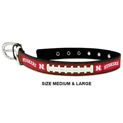 GameWear Nebraska Huskers Leather Football Collar - Small
