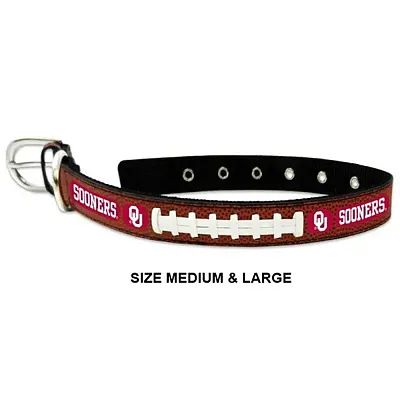 GameWear Oklahoma Sooners Leather Football Collar - Toy