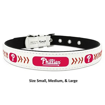 GameWear Philadelphia Phillies Leather Baseball Collar - Toy