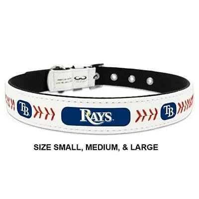 GameWear Tampa Bay Rays Leather Baseball Collar - Small