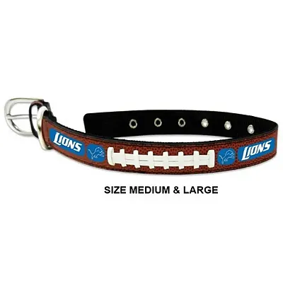 GameWear Detroit Lions Leather Football Collar - Toy