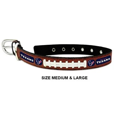 GameWear Houston Texans Leather Football Collar - Small