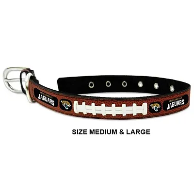 GameWear Jacksonville Jaguars Leather Football Collar - Toy