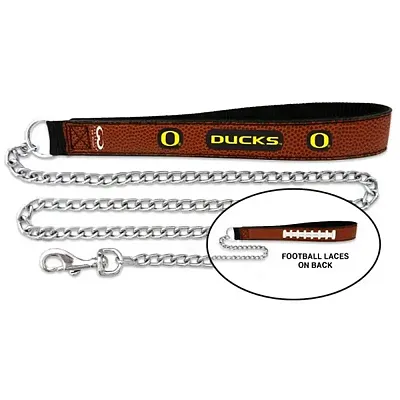 GameWear Oregon Ducks Leather and Chain Leash - Medium