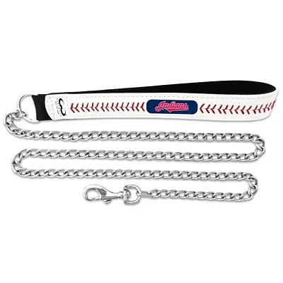 GameWear Cleveland Indians Leather Baseball Seam Leash - Medium
