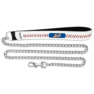 GameWear New York Mets Leather Baseball Seam Leash - Large