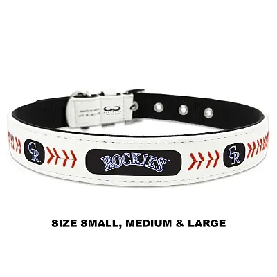GameWear Colorado Rockies Classic Leather Baseball Collar - Toy