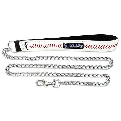 GameWear Colorado Rockies Leather Baseball Seam Leash - Medium