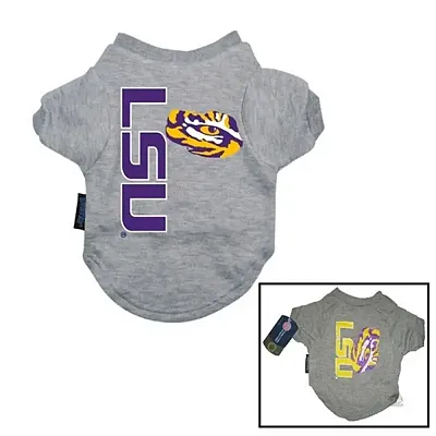 Hunter LSU Tigers Pet T-Shirt - Large - Gold LSU