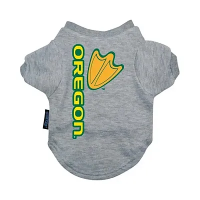 Hunter Oregon Ducks Heather Grey Pet T-Shirt - Medium