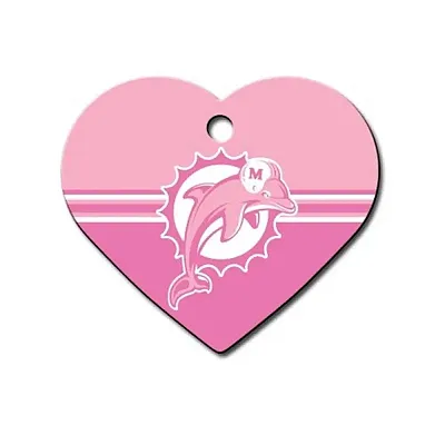 Hillman Group Miami Dolphins Heart ID Tag